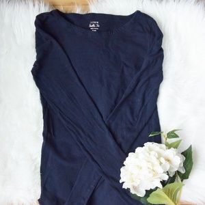 J Crew Dark Blue Painter Tee